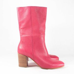 Silent D Anthropologie Pink Leather Pull On Boots